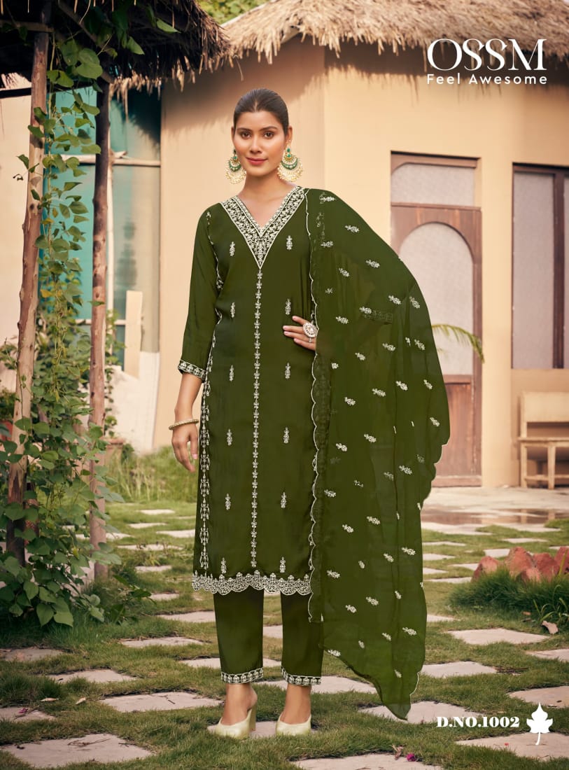 Gulabi By Ossm Viscos Kurti With Bottom Dupatta Wholesale In India